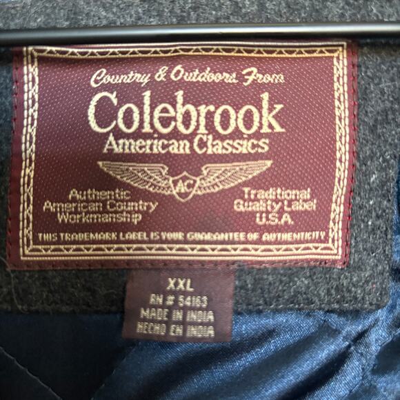 Wool Coat Jacket XXL Vintage Gray Country Outdoor OldMoney Yellowstone Quilted - Picture 5 of 7